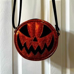 Love Pain & Stitches Small Sparkle Pumpkin Handbag